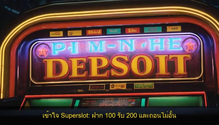 เข้าใจ Superslot: ฝาก 100 รับ 200 และถอนไม่อั้น